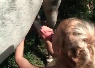 Gorgeous chick and a hot stallion
