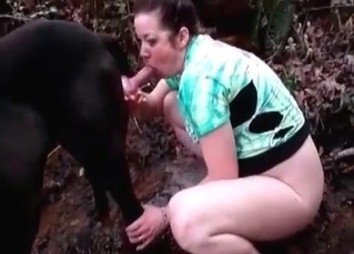 Devouring that tasty animal dick