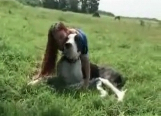 Hot sex scene with a dog