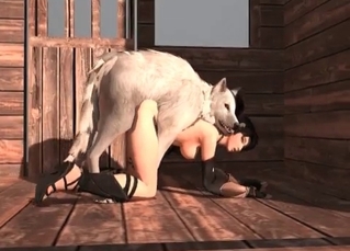 White wolf fucking its prey