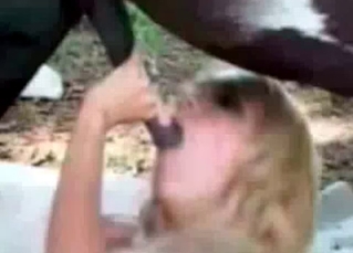 Busty slut loves fucking animals