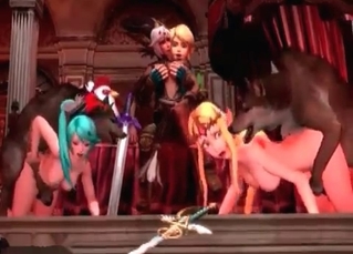 Brutally fucked by animals