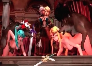 Brutally fucked by animals