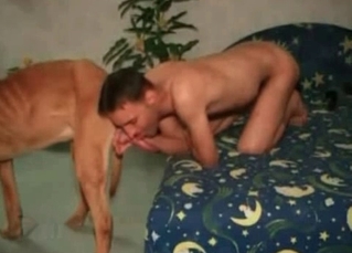 Animal gets to experience the nastiest BJ
