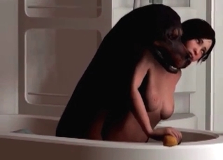 Ravishing chick fucks a Doberman