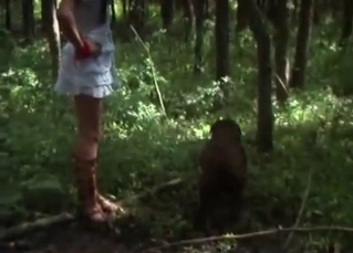 Horny pet fucking on camera