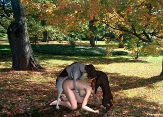 Horny dog fucking on cam