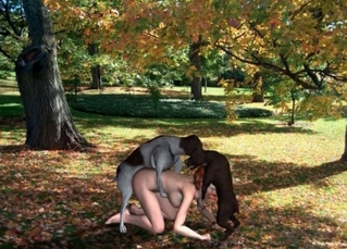 Horny dog fucking on cam