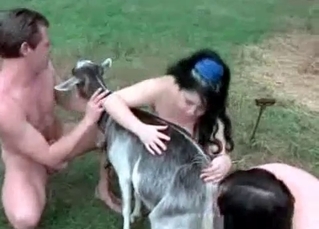 Three kinky pervs and a hot goat