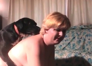 MILF gets all the pleasure that dog cock can offer