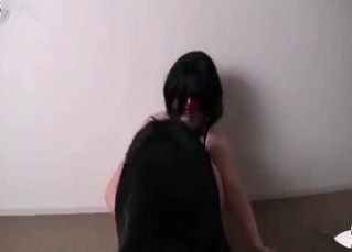 Mutt fucking a tiny chick