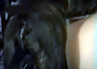 Tiny bride jerking that dog cock off